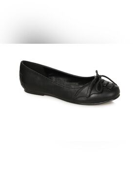 Ellie black flat with bat wings